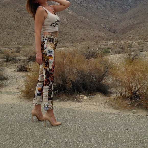 MOSCHINO Vintage 1995 “MoschiNET” Apple Computer High Waist Skinny Jeans size 28 - Picture 2 of 15